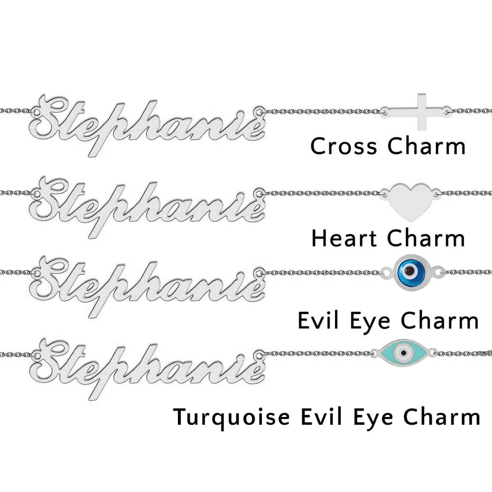 Silver Shop Names Personalized Name Necklace In Elegant Font