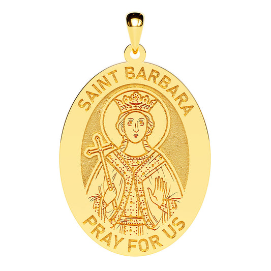Saint Barbara Oval Religious Medal