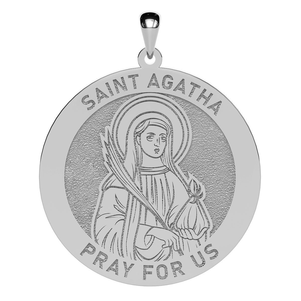 Saint Agatha Round Religious Medal
