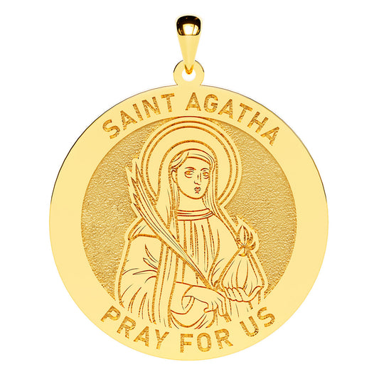 Saint Agatha Round Religious Medal