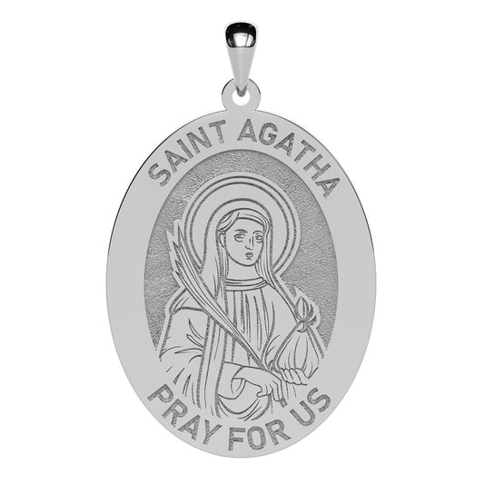 Saint Agatha Oval Religious Medal