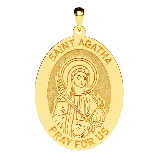Saint Agatha Oval Religious Medal