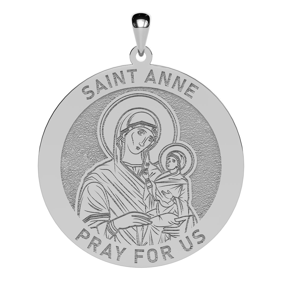 Saint Anne Round Religious Medal