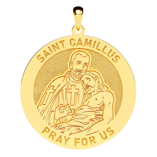 Saint Camillus Round Religious Medal