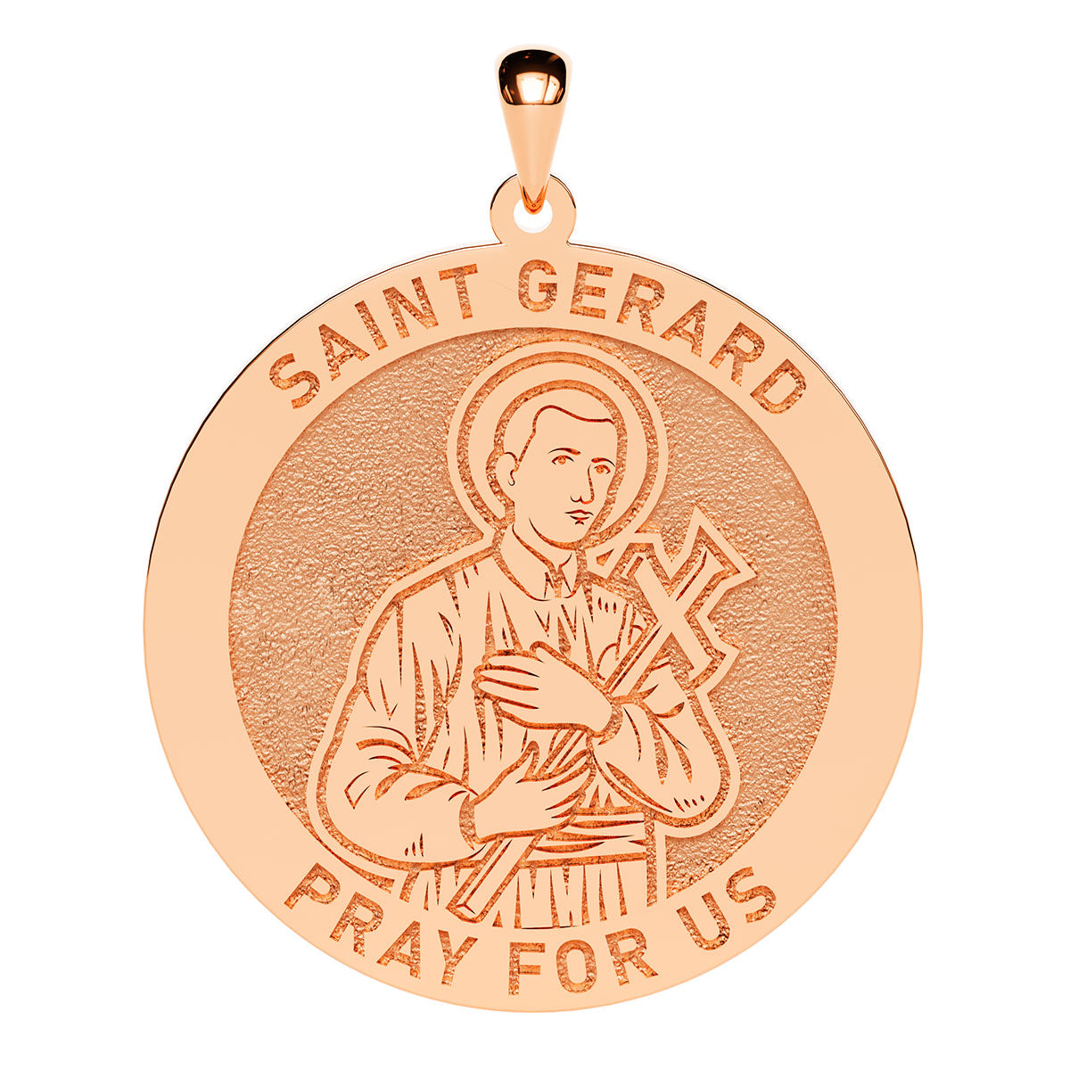Saint Gerard Round Religious Medal