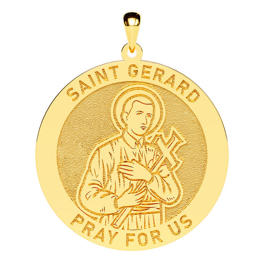 Saint Gerard Round Religious Medal