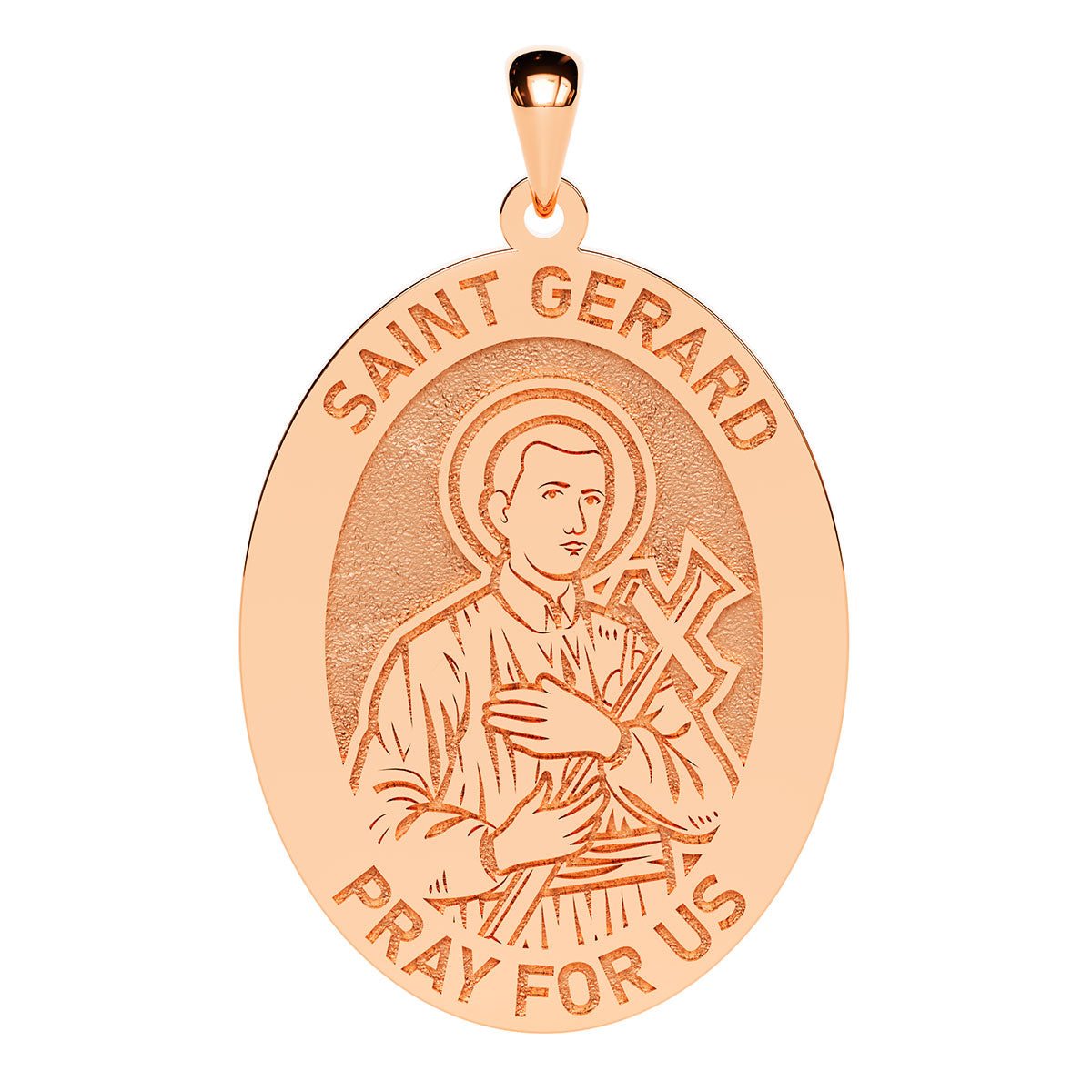Saint Gerard Oval Religious Medal