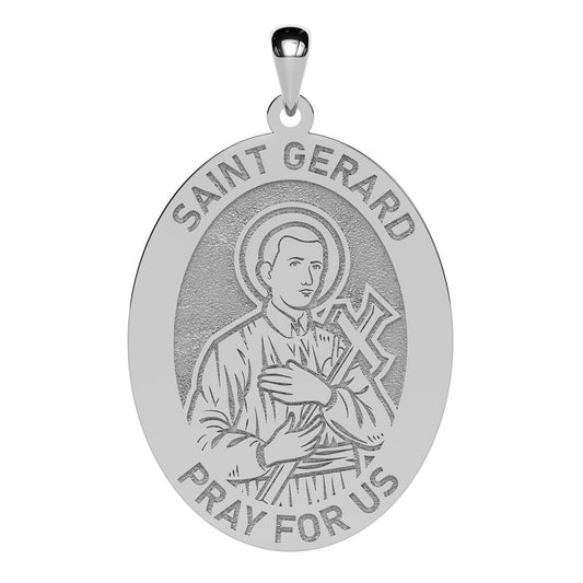 Saint Gerard Oval Religious Medal