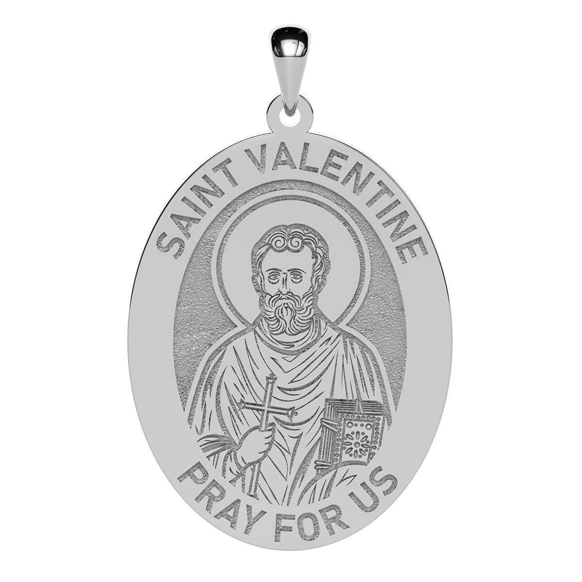 Saint Valentine Oval Religious Medal