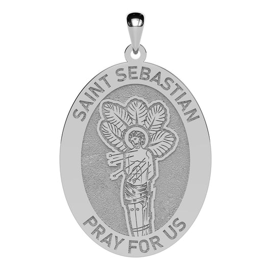 Saint Sebastian Oval Religious Medal