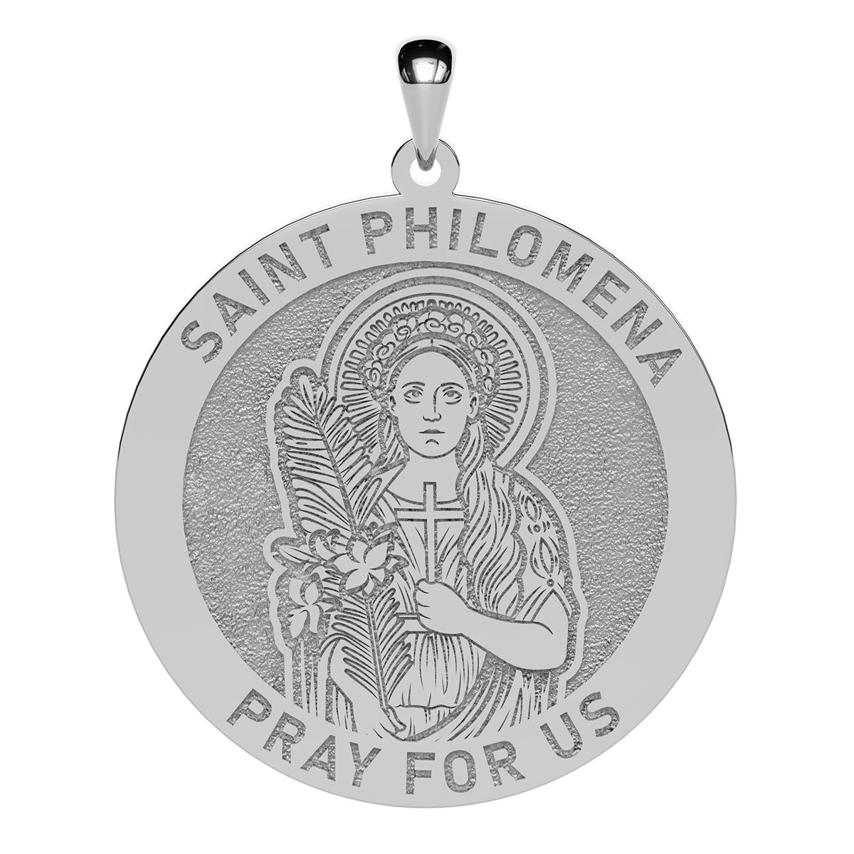 Saint Philomena Round Religious Medal