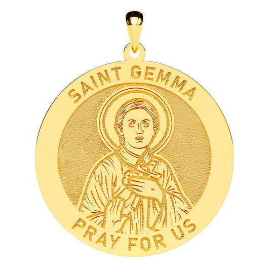 Saint Gemma Round Religious Medal