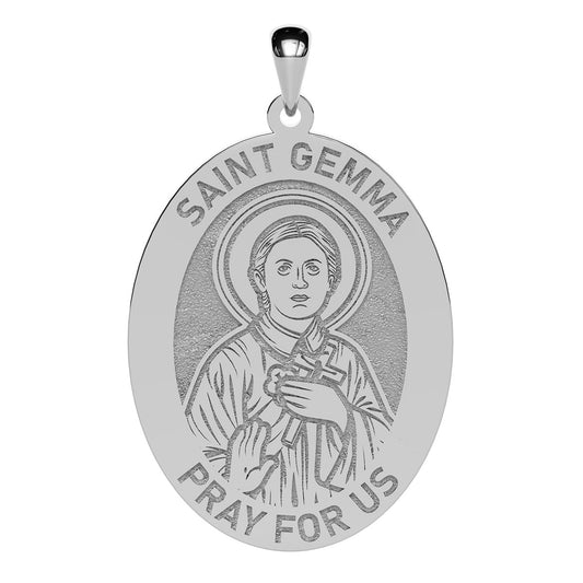Saint Gemma Oval Religious Medal