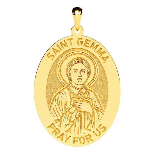 Saint Gemma Oval Religious Medal