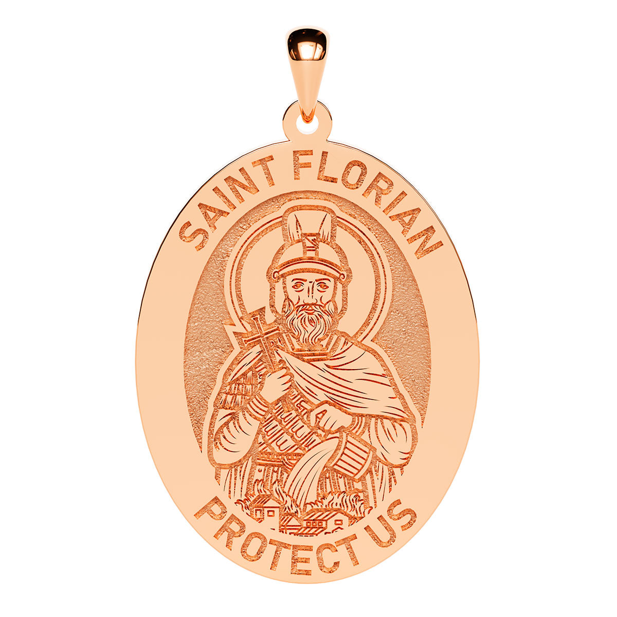 Saint Florian Oval Religious Medal