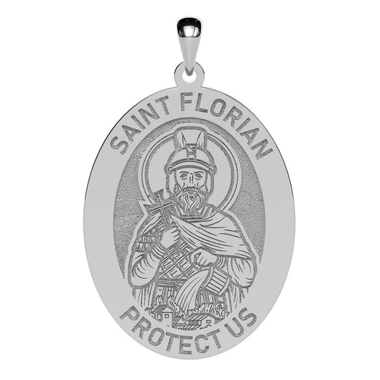 Saint Florian Oval Religious Medal