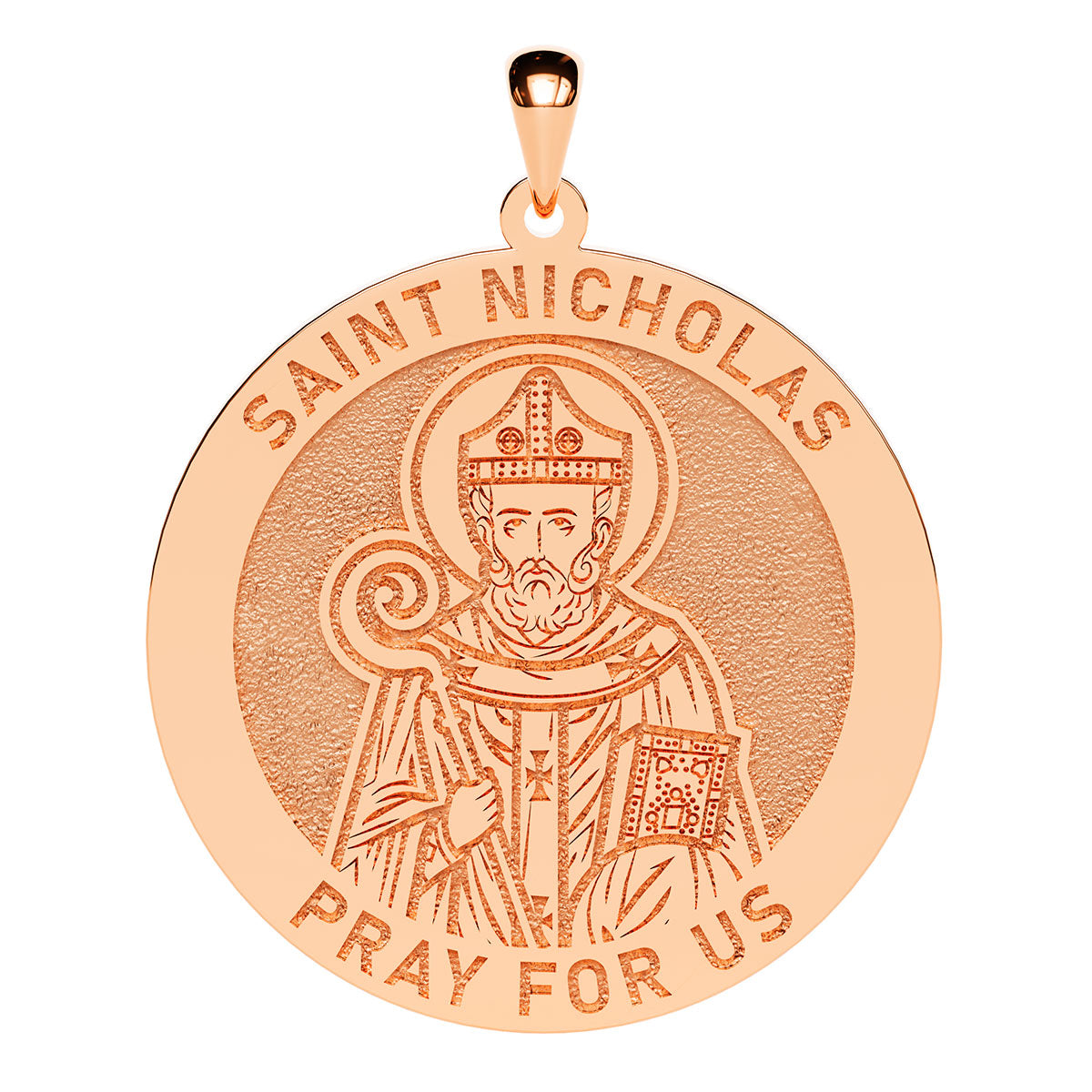 Saint Nicholas Round Religious Medal