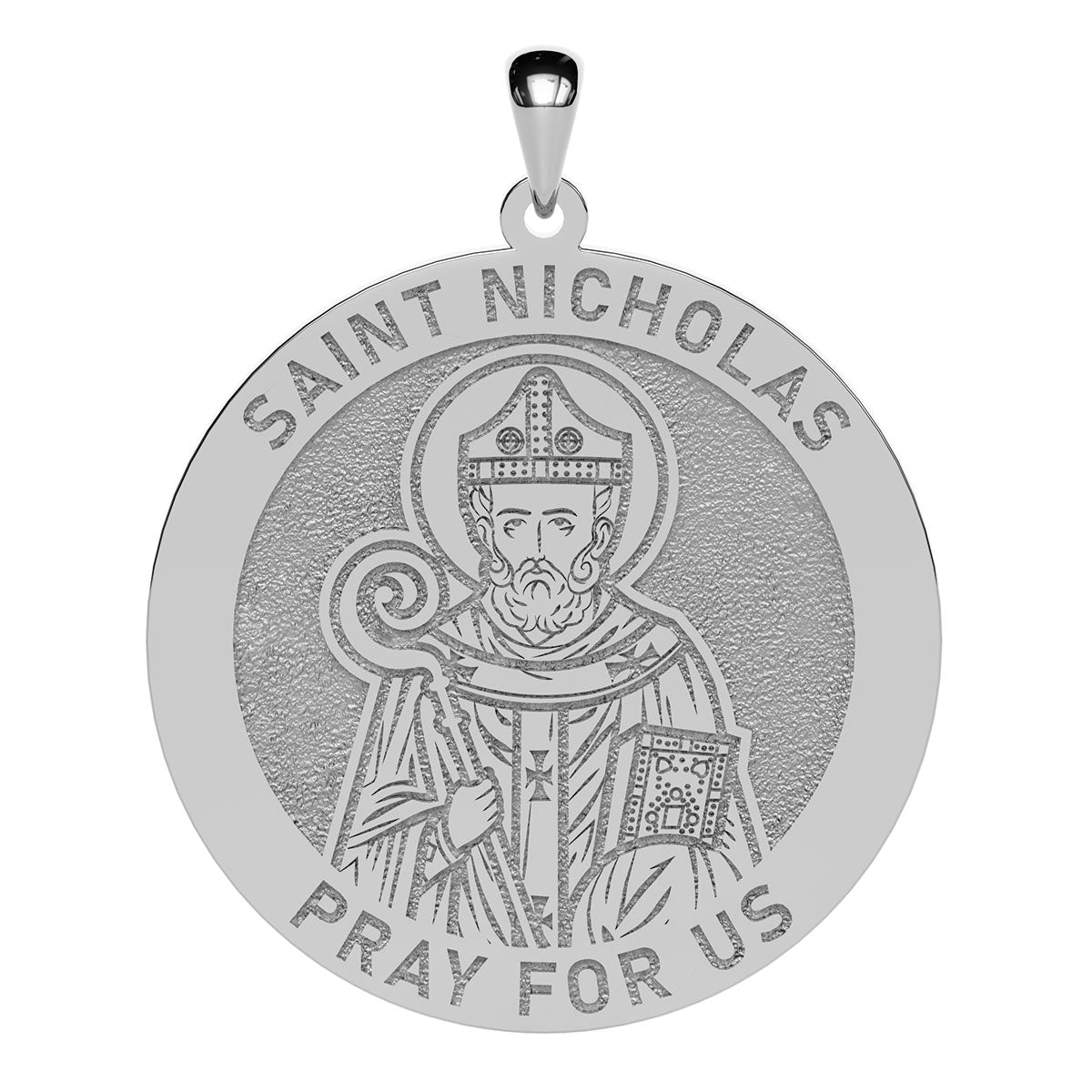 Saint Nicholas Round Religious Medal