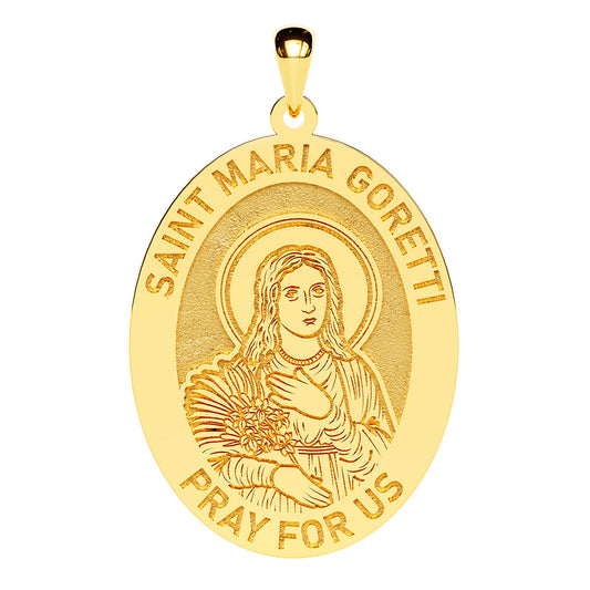 Saint Maria Goretti Oval Religious Medal