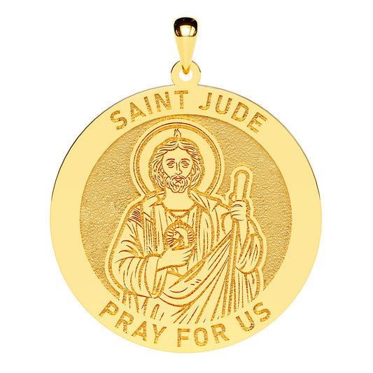 Saint Jude Icon Round Religious Medal