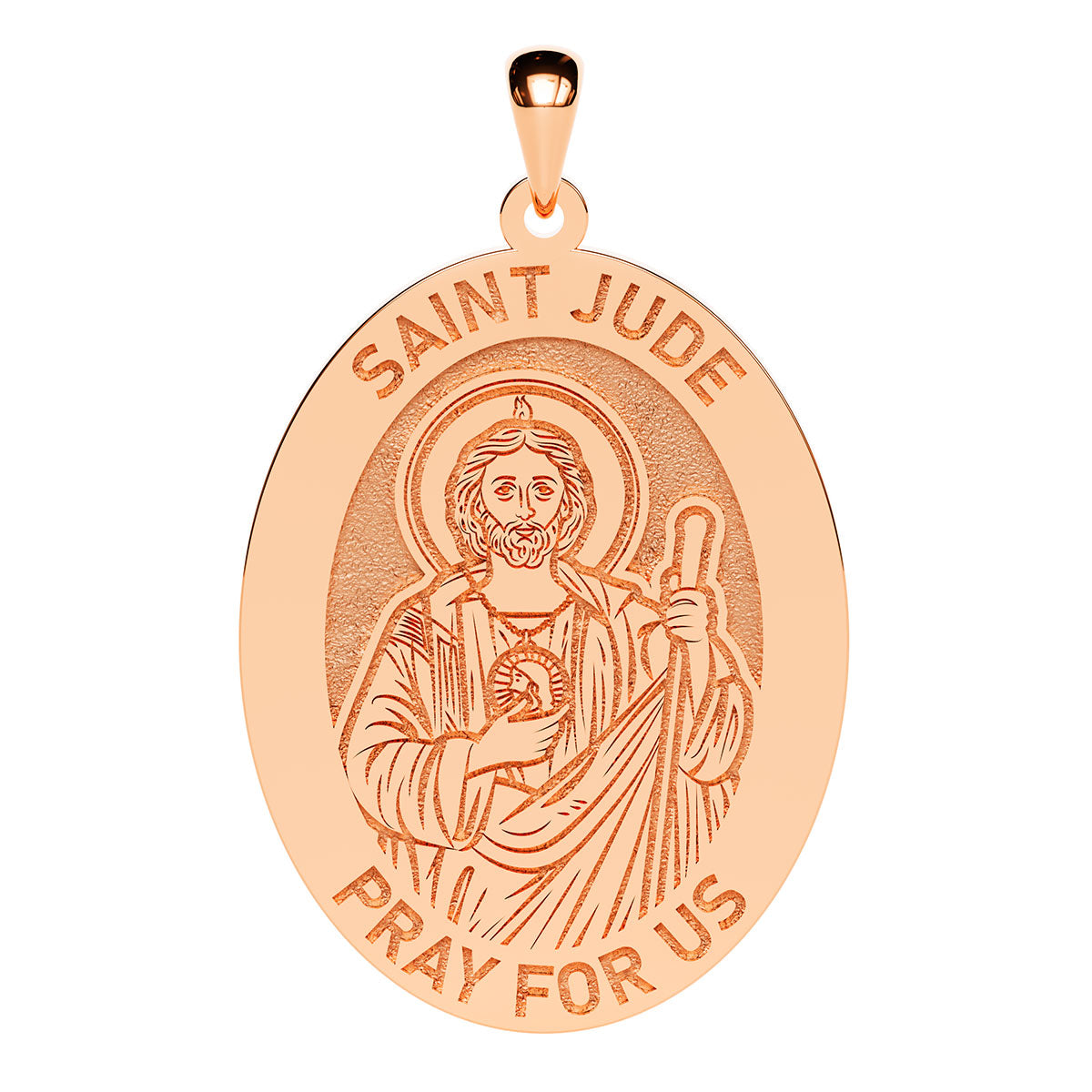 Saint Jude Icon Oval Religious Medal
