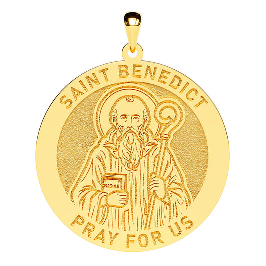 Saint Benedict Round Religious Medal