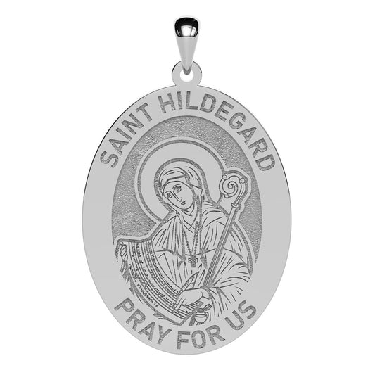Saint Hildegard Oval Religious Medal