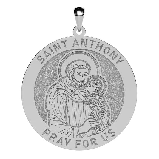 Saint Anthony Icon Round Religious Medal