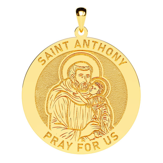 Saint Anthony Icon Round Religious Medal