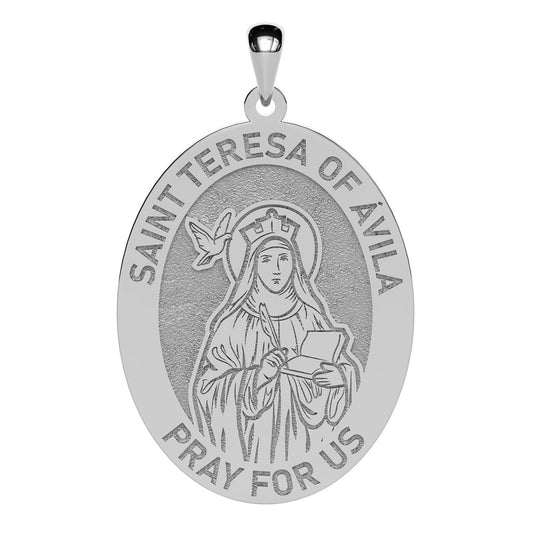 Saint Teresa of Avila Oval Religious Medal