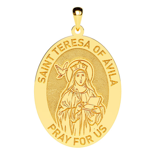 Saint Teresa of Avila Oval Religious Medal