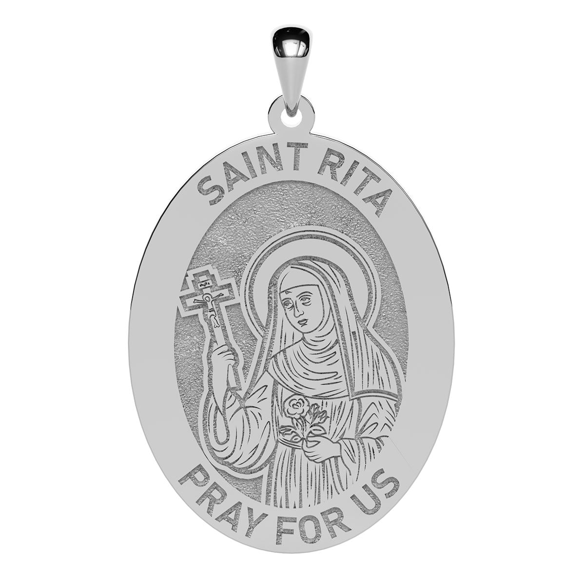 Saint Rita Oval Religious Medal