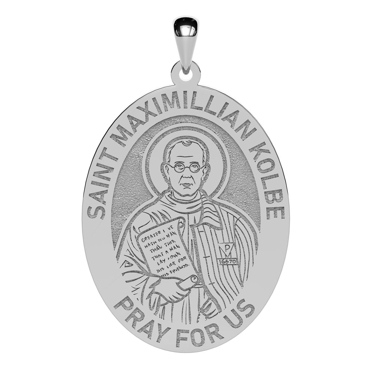Saint Maximillian Kolbe Oval Religious Medal