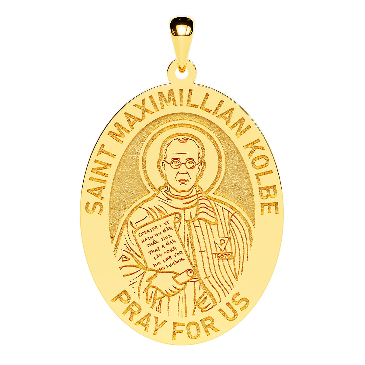 Saint Maximillian Kolbe Oval Religious Medal