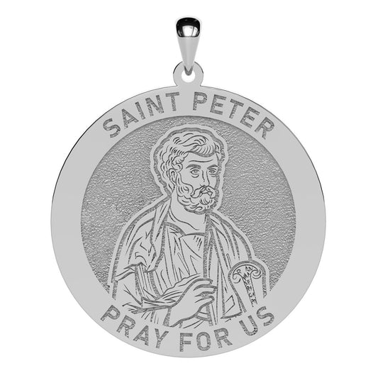 Saint Peter Round Religious Medal