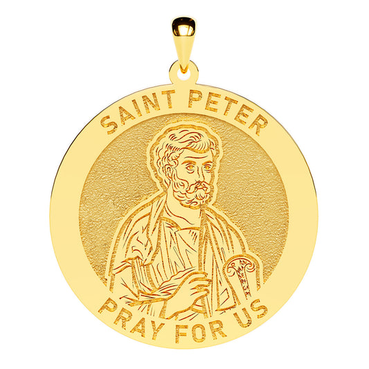 Saint Peter Round Religious Medal