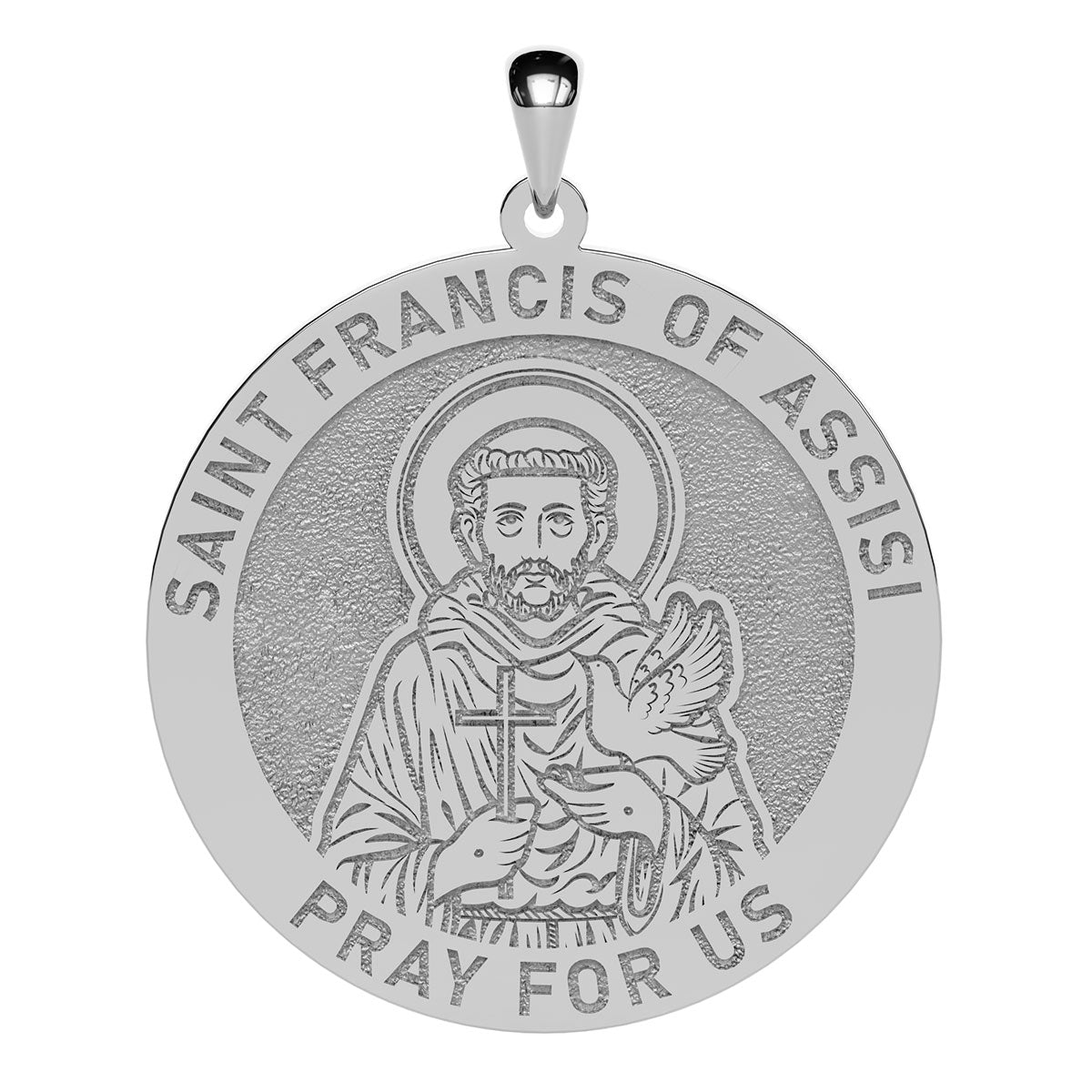 Saint Francis of Assisi Round Religious Medal