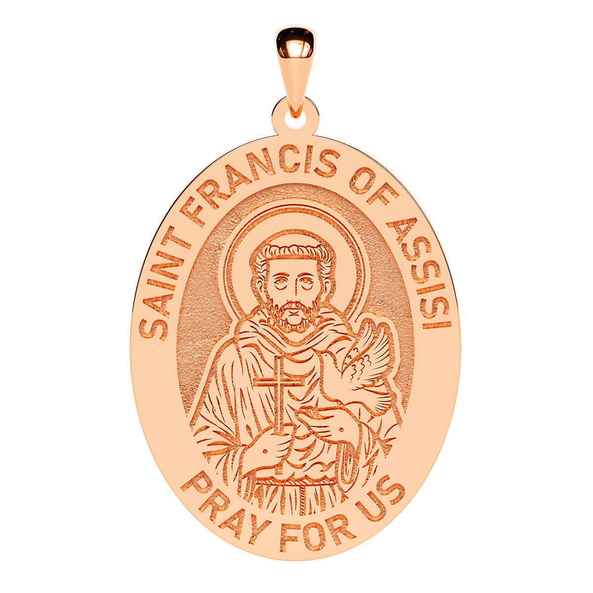 Saint Francis of Assisi Oval Religious Medal