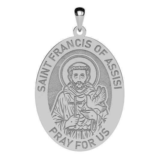 Saint Francis of Assisi Oval Religious Medal