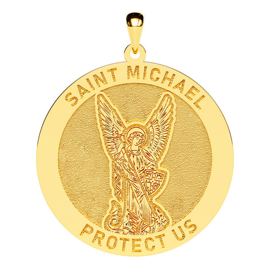 Saint Michael Icon Round Religious Medal