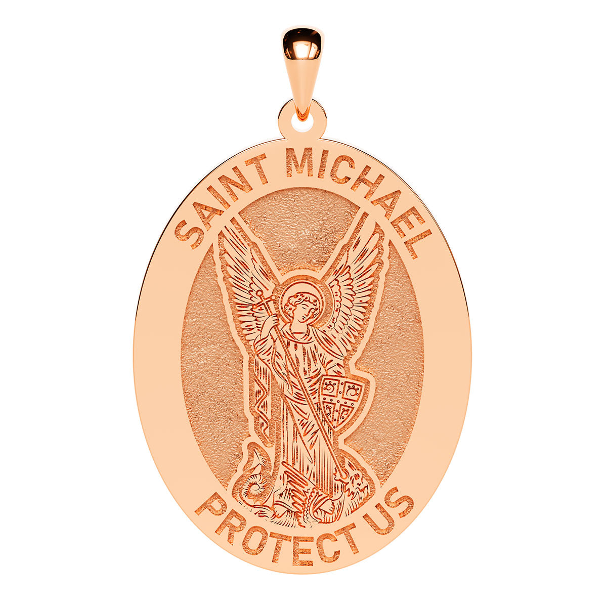 Saint Michael Icon Oval Religious Medal