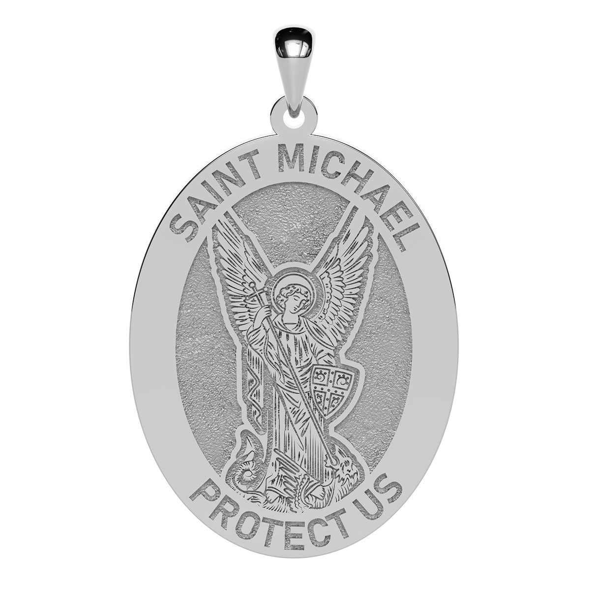 Saint Michael Icon Oval Religious Medal