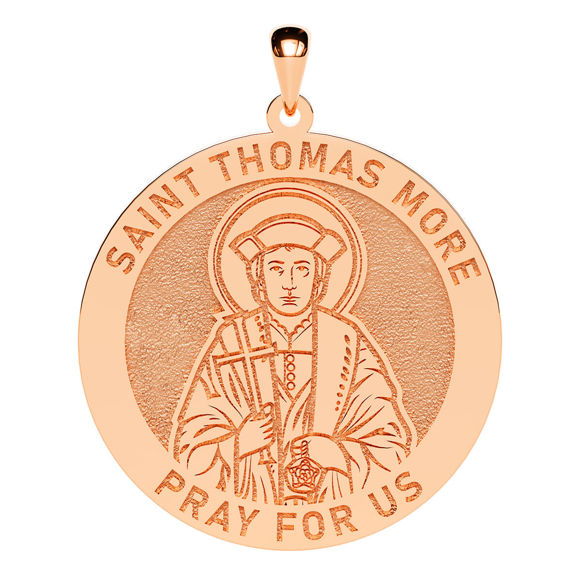 Saint Thomas More Round Religious Medal