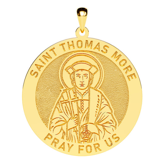 Saint Thomas More Round Religious Medal