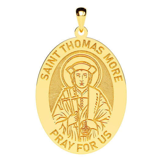 Saint Thomas More Oval Religious Medal