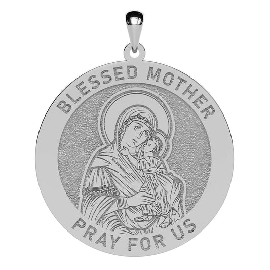 Blessed Mother Round Religious Medal