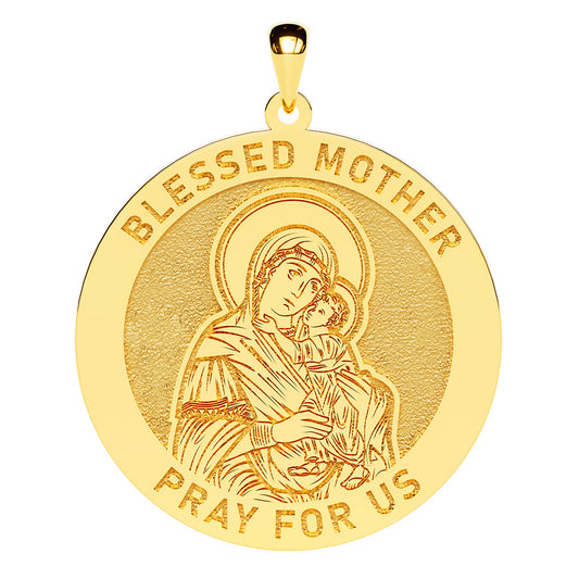 Blessed Mother Round Religious Medal