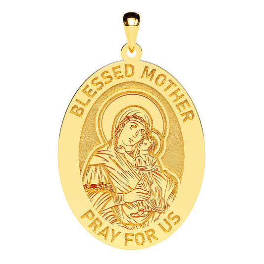 Blessed Mother Oval Religious Medal