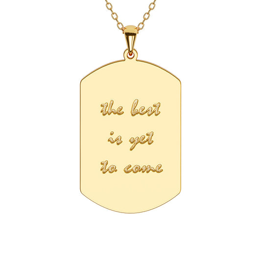 Personalized Tag Necklace with Engraving