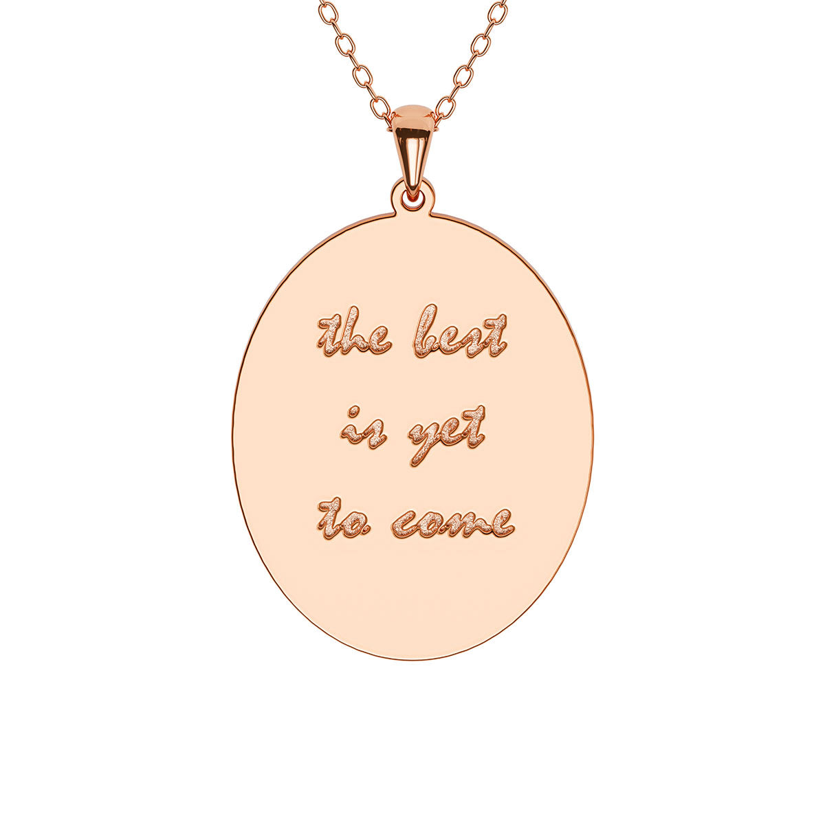 Personalized Oval Necklace with Engraving